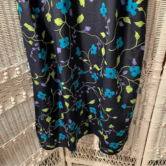 Vtg VERSAILLES New York Women's 2X Floral MIDI‎ Sleeveless DUSTER Vest Cardigan - Picture 10 of 14